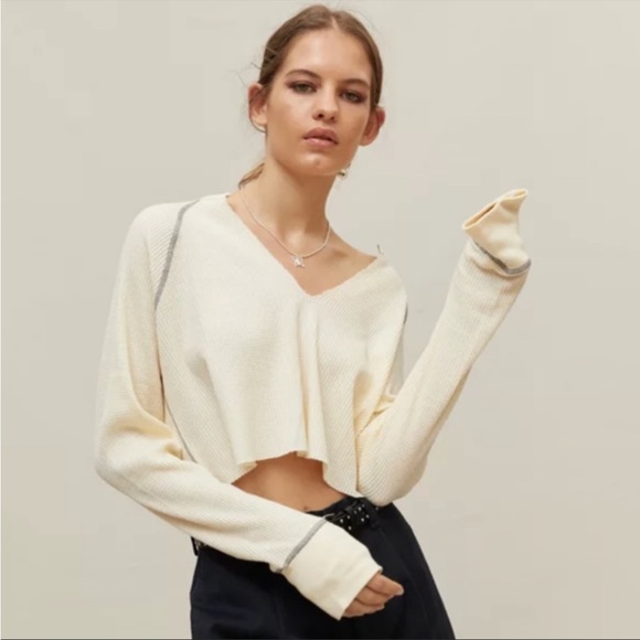 Urban Outfitters Tops - 💙BDG x Urban Outfitters NOAH Waffle Knit Thermal Crop Top 🧇🧶